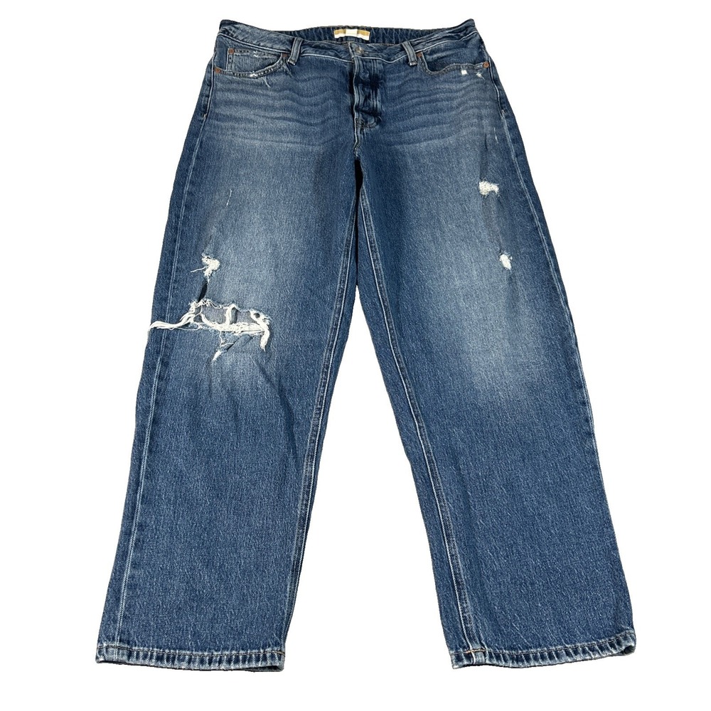 Maurice's Goldie Blues Jeans Women's 16 Blue High Rise Cheeky Wide Leg Stretch